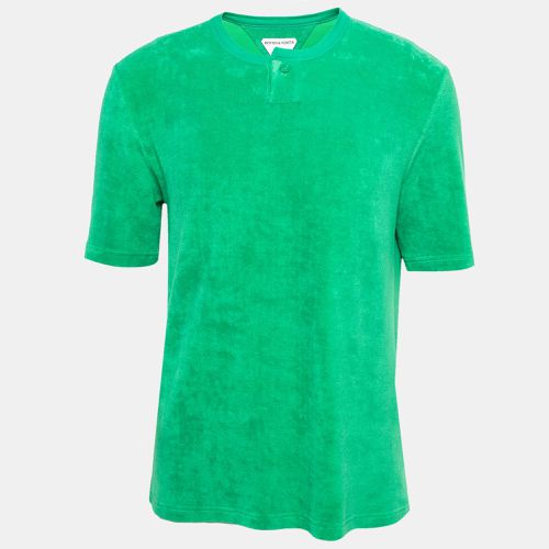 Bottega Veneta Green Terry Cotton Crew Neck T-Shirt L - Bottega Veneta - Modalova