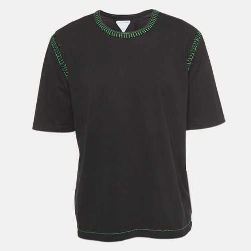 Bottega Veneta Black Cotton Contrast Stitch Detail T-Shirt XL - Bottega Veneta - Modalova