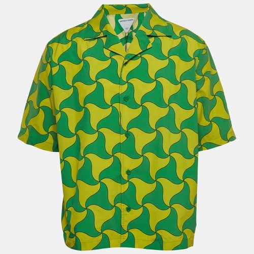 Bottega Veneta Green/Yellow Printed Nylon Bowling Shirt L - Bottega Veneta - Modalova