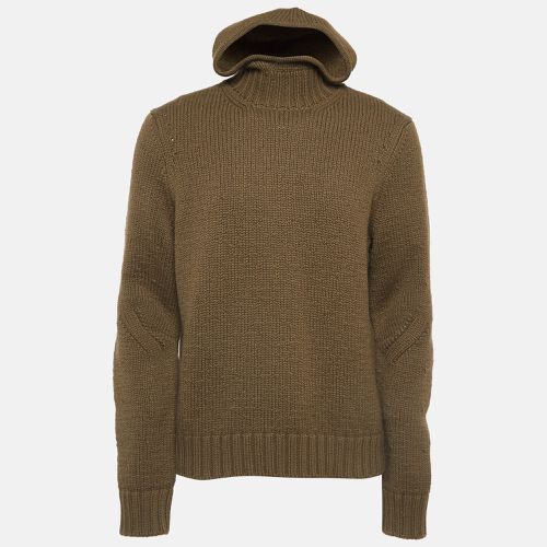 Bottega Veneta Olive Green Knit Hooded Sweater L - Bottega Veneta - Modalova