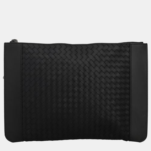 Bottega Veneta Black Intrecciato Clutch - Bottega Veneta - Modalova