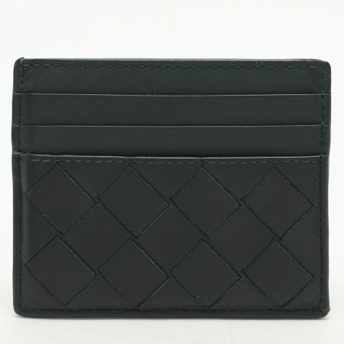 Bottega Veneta Green Intrecciato Leather Card Holder - Bottega Veneta - Modalova