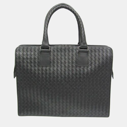 Bottega Veneta Black Intrecciato Leather Document Handbag - Bottega Veneta - Modalova