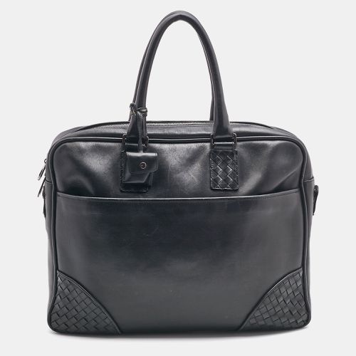 Intrecciato Leather Briefcase Bag - Bottega Veneta - Modalova