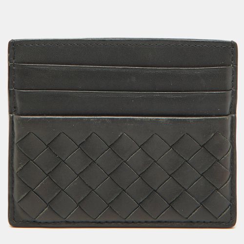 Bottega Veneta Dark Grey Intrecciato Leather Card Case - Bottega Veneta - Modalova