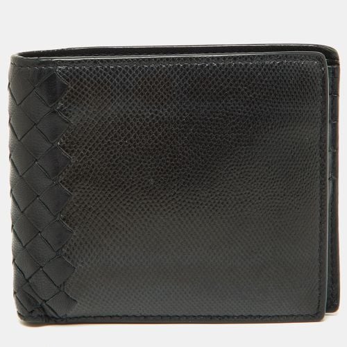 Bottega Veneta Black Intrecciato Karung and Leather Bifold Wallet - Bottega Veneta - Modalova