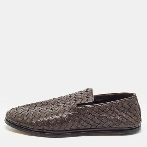 Bottega Veneta Brown Intrecciato Leather Smoking Slippers Size 40 - Bottega Veneta - Modalova