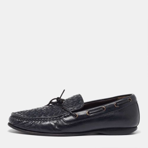 Bottega Veneta Black Intrecciato Leather Bow Slip on Loafers Size 42 - Bottega Veneta - Modalova