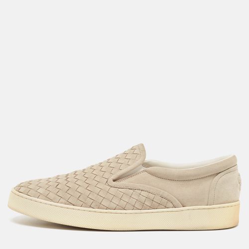 Bottega Veneta Grey Suede Intrecciato Slip On Sneakers Size 45 - Bottega Veneta - Modalova