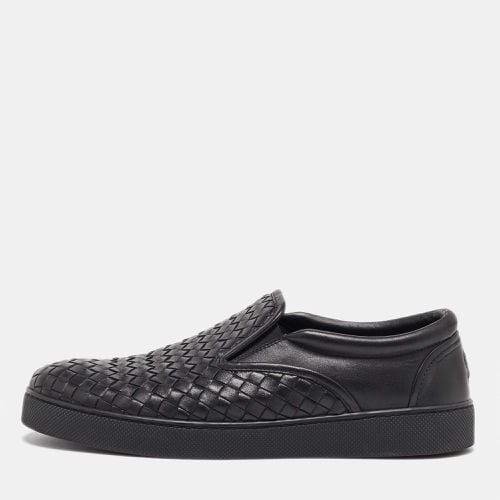 Bottega Veneta Black Intrecciato Leather Slip On Sneakers Size 42 - Bottega Veneta - Modalova