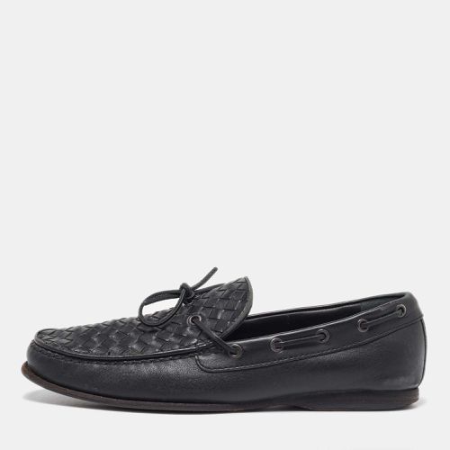 Bottega Veneta Black Intrecciato Leather Bow Slip on Loafers Size 41.5 - Bottega Veneta - Modalova