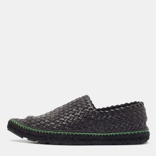 Bottega Veneta Black Intrecciato Leather Espadrille Loafers Size 43 - Bottega Veneta - Modalova