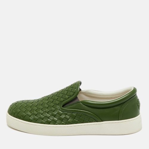 Intrecciato Leather Slip On Sneakers Size 42.5 - Bottega Veneta - Modalova