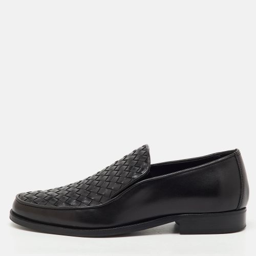 Bottega Veneta Black Intrecciato Leather Slip On Loafers Size 39 - Bottega Veneta - Modalova