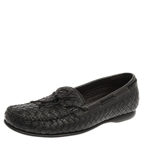 Bottega Veneta Black Intrecciato Leather Loafers Size 42 - Bottega Veneta - Modalova