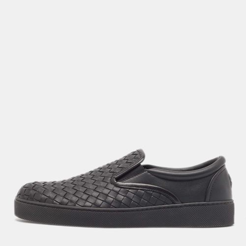 Bottega Veneta Black Intrecciato Leather Slip On Sneakers Size 40 - Bottega Veneta - Modalova