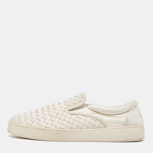 Bottega Veneta White Intrecciato Leather Dodger Slip On Sneakers Size 40 - Bottega Veneta - Modalova