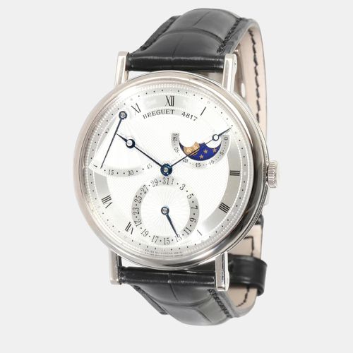 Breguet Silver 18k White Gold Classique 7137BB/11/9V9 Automatic Men's Wristwatch 39 mm - Breguet - Modalova