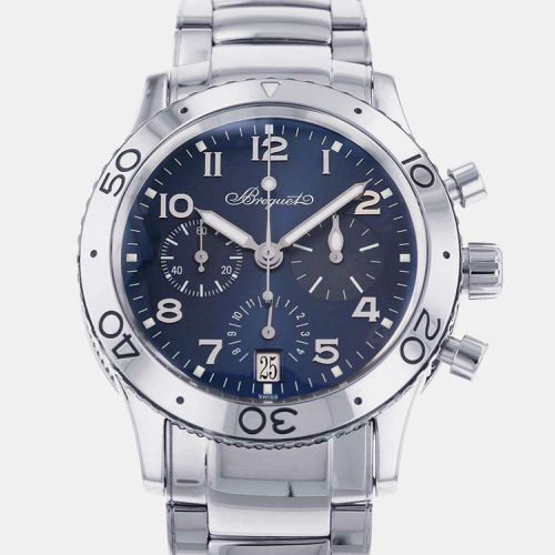 Breguet Blue 18k White Gold Transaltantique Type XX 3820BB/P2/BW9 Automatic Men's Wristwatch 39.5 mm - Breguet - Modalova