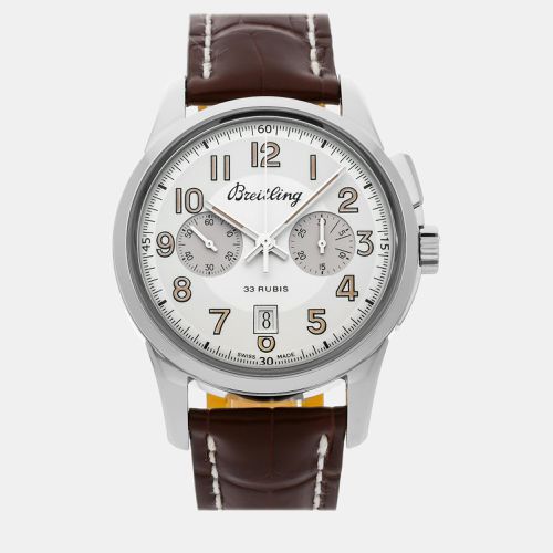 Breitling Silver Stainless Steel Transocean AB141112/G799 Manual Winding Men's Wristwatch 43 mm - Breitling - Modalova