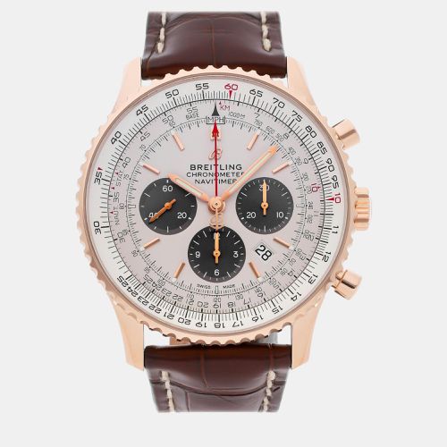 Breitling Silver 18k Rose Gold Navitimer RB0127121G1P1 Automatic Men's Wristwatch 46 mm - Breitling - Modalova