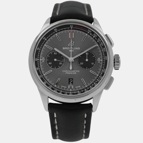Breitling Premier B01 AB0118 Automatic Grey Stainless Steel Men's Wristwatch 42 mm - Breitling - Modalova