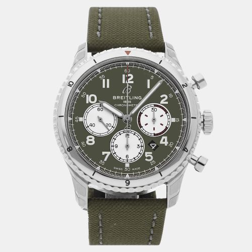 Breitling Aviator FM15069 Automatic Green Stainless Steel Men’s Wristwatch 43mm - Breitling - Modalova