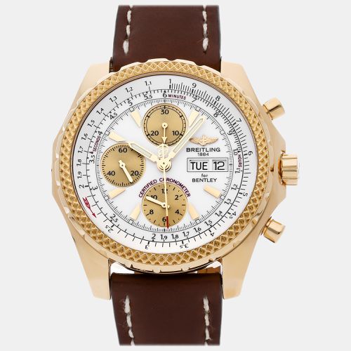 Breitling White 18k Yellow Gold Bentley Automatic Men's Wristwatch 46 mm - Breitling - Modalova