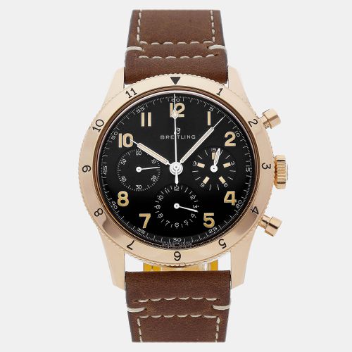 Breitling Black 18k Rose Gold Aviator RB0920131B1X1 Manual Winding Men's Wristwatch 41 mm - Breitling - Modalova