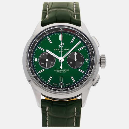 Breitling Green Stainless Steel Premier AB0118221L1P1 Automatic Men's Wristwatch 42 mm - Breitling - Modalova