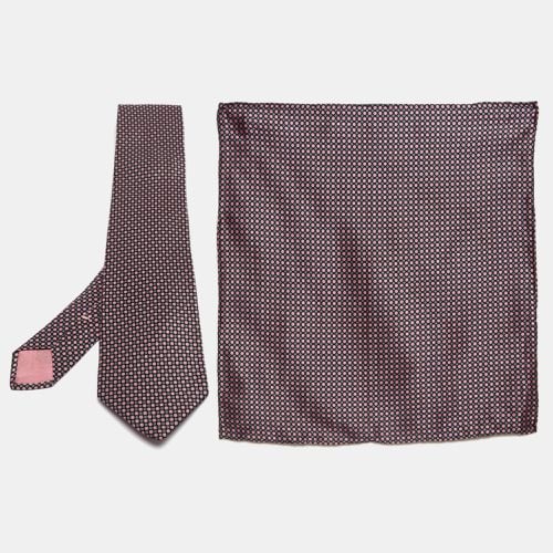 Brioni Multicolor Printed Satin Silk Pocket Square and Tie - Brioni - Modalova