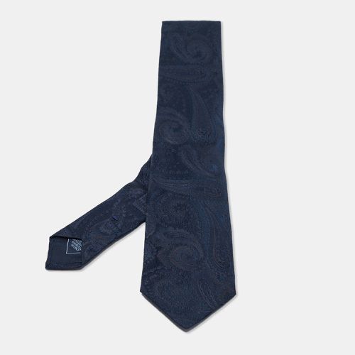 Brioni Blue Paisley Jacquard Silk Traditional Tie - Brioni - Modalova