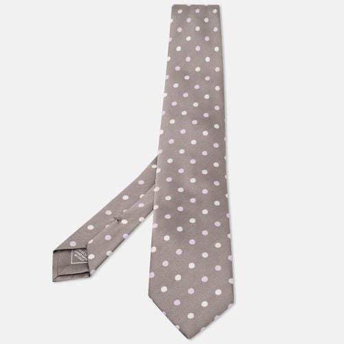 Brioni Grey Polka Dot Jacquard Silk Tie - Brioni - Modalova