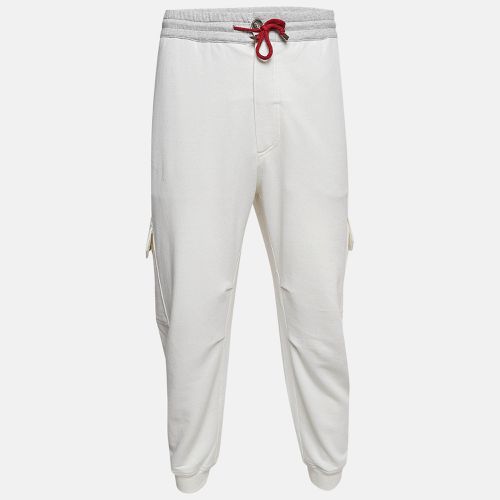 Brunello Cucinelli White Linen & Cotton Knit Cargo Pants XL - Brunello Cucinelli - Modalova