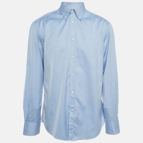 Brunello Cucinelli Blue Cotton Slim Fit Shirt XXL - Brunello Cucinelli - Modalova