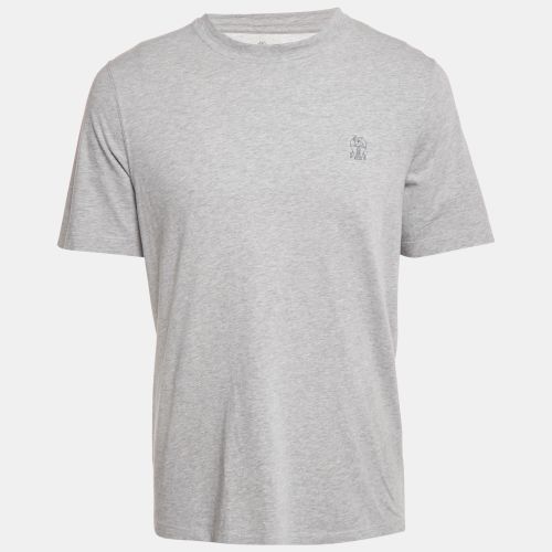 Brunello Cucinelli Grey Melenga Jersey Crewneck T-Shirt M - Brunello Cucinelli - Modalova