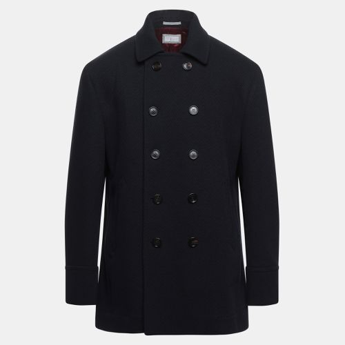 Brunello Cucinelli Navy Blue Wool & Cashmere Double Breasted Coat S (IT 46) - Brunello Cucinelli - Modalova