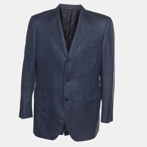 Check Pattern Wool Blend Single Breasted Blazer XL - Canali - Modalova