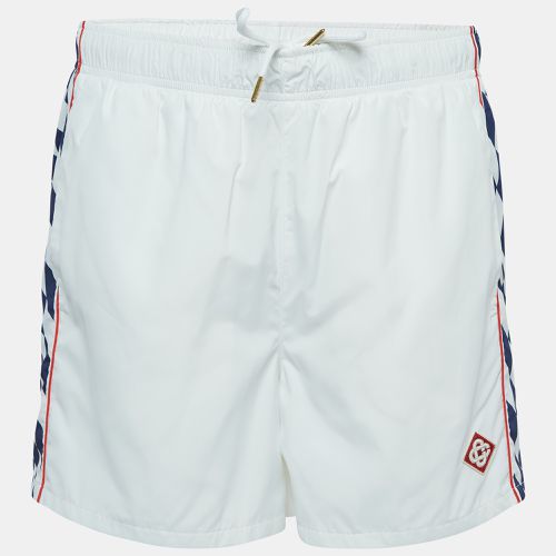 Casablanca White Printed Synthetic Track Shorts L - Casablanca - Modalova