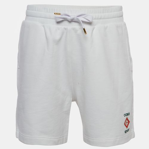 Casablanca White 3D Logo Print Cotton Drawstring Sweatshorts L - Casablanca - Modalova