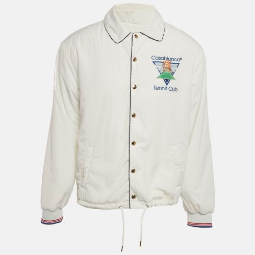 Casablanca Tennis Club White Printed Synthetic Coach Jacket S - Casablanca - Modalova