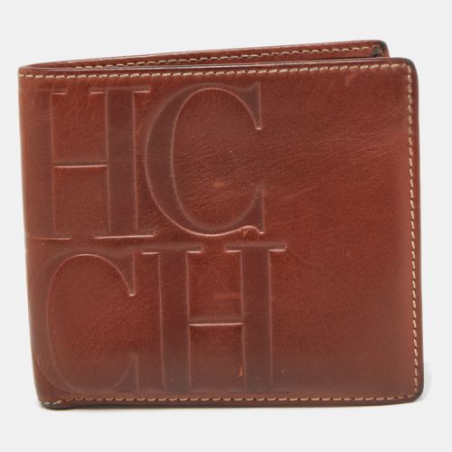 Carolina Herrera Brown Monogram Embossed Leather Bifold Wallet - Carolina Herrera - Modalova