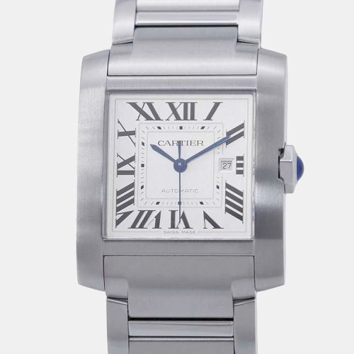 Cartier Silver Stainless Steel Tank Francaise Automatic Men's Wristwatch 37 mm - Cartier - Modalova