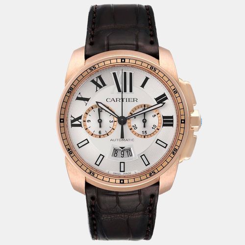 Rose Gold Calibre Chronograph W7100044 Men's Wristwatch 42 mm - Cartier - Modalova