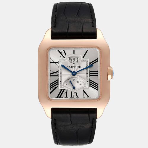 Cartier Silver 18K Rose Gold Santos-Dumont W2020067 Men's Wristwatch 38 mm - Cartier - Modalova