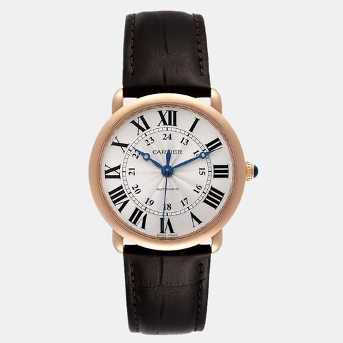 K Rose Gold Ronde Louis WGRN0006 Automatic Men's Wristwatch 36 mm - Cartier - Modalova