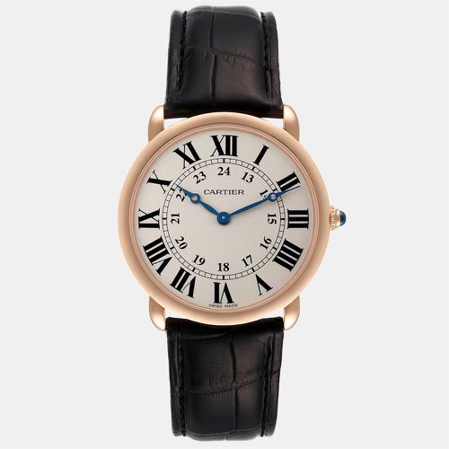 Cartier Silver 18k Rose Gold Ronde Louis W6800251 Manual Winding Men's Wristwatch 36 mm - Cartier - Modalova