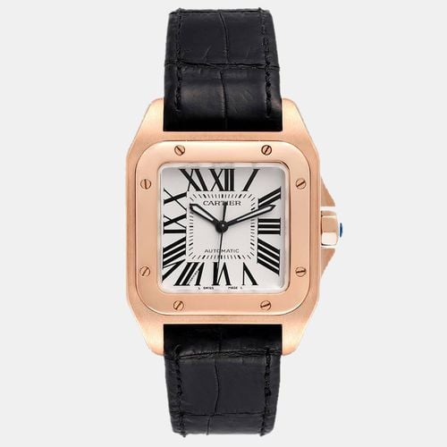 K Rose Gold Santos W20108Y1 Automatic Men's Wristwatch 33 mm - Cartier - Modalova