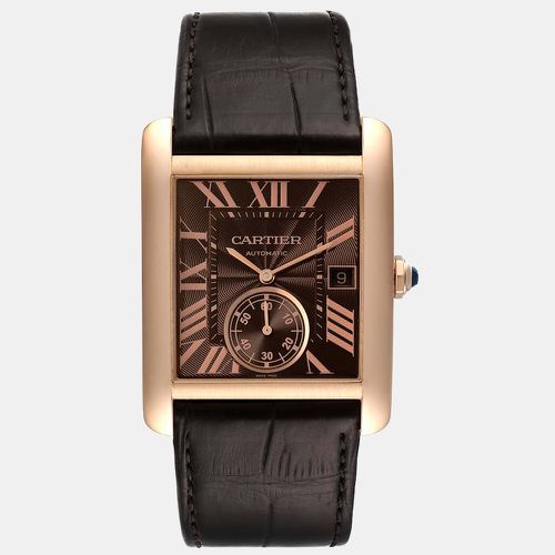 K Rose Gold Tank MC W5330002 Automatic Men's Wristwatch 34 mm - Cartier - Modalova