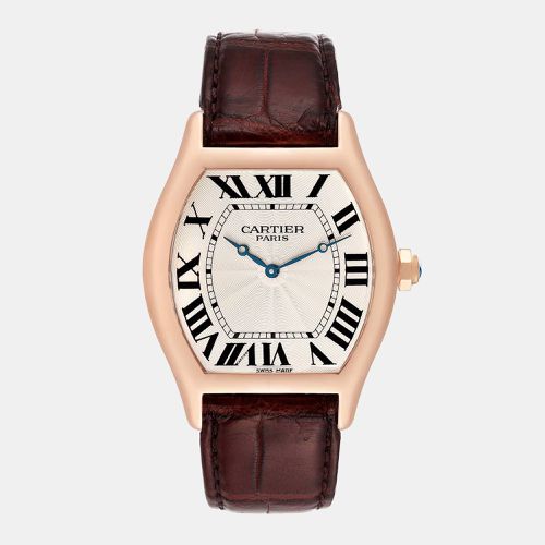 Cartier Silver 18k Rose Gold Tortue 2763 Manual Winding Men's Wristwatch 38 mm - Cartier - Modalova